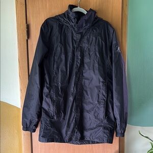 The North Face Black Raincoat Lightweight Hooded Design